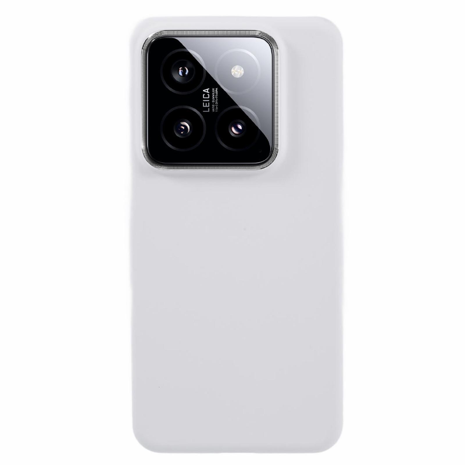 

For Xiaomi 14 Pro Protective Phone Cover Rubberized PC Anti-Scratch Phone Case White