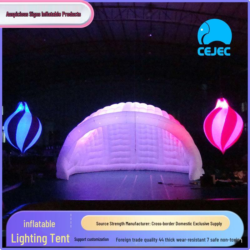 Inflatable Light-Up Rainproof Camping Tent for Outdoor Events and Parties