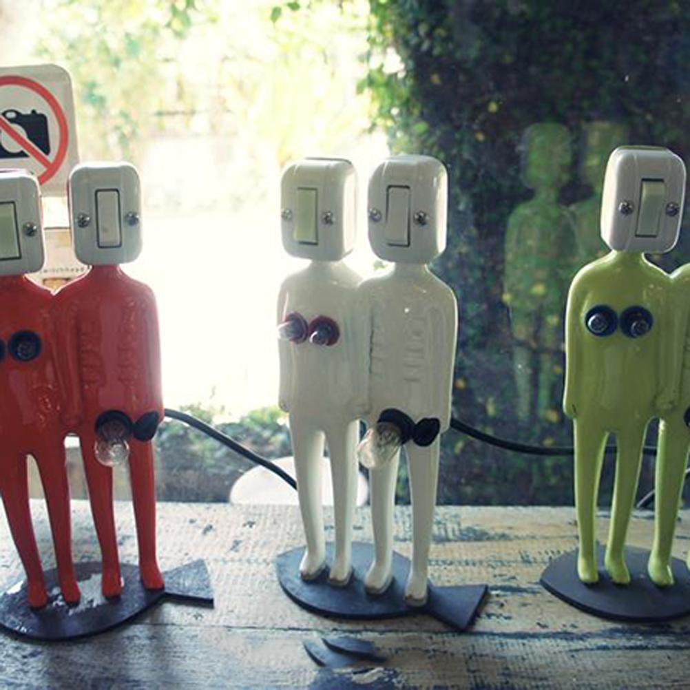 Novelty Table Lamp USB Funny Resin Human Body Desk Lamp Fun Reading Lamp for Living Room Bedroom Study Desk Home