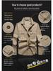 Men's Non-Iron Long Sleeve Cotton Workwear Shirt - Loose Fit, Casual Outdoor Top