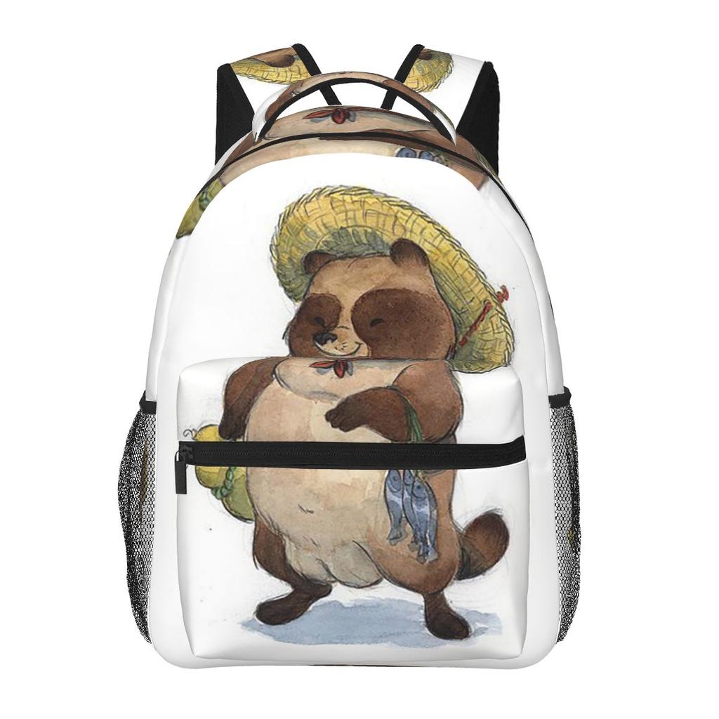 Tenuki Tanuki Backpack Student Boys Girls BookBag Children School Bag Laptop Shoulder Bags for Men Women