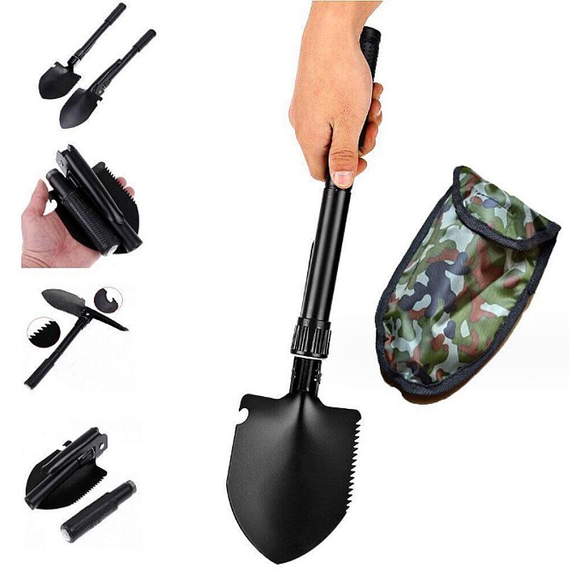 Multi-Functional Folding Military Shovel for Camping, Mountaineering, Gardening, and Travel