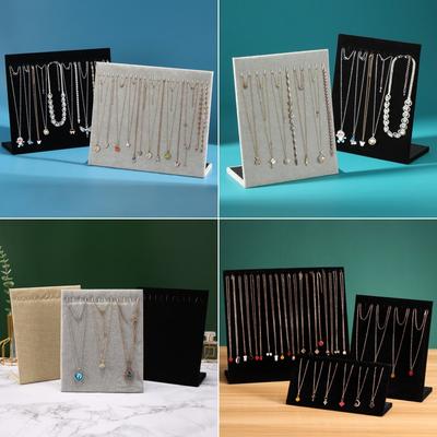 Schmuckständer für Halskettenanhänger Samt Schmuckorganizer Halter für Armbänder Ketten Ohrstecker Displayständer