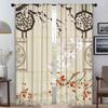 Ancient Chinese Style Window Curtain for Room 2 Panel Elegant Room Curtains Tulle for Bedroom Halloween Decoration Partition