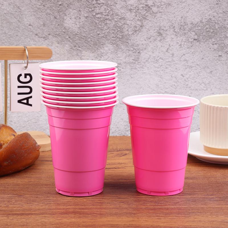 10Pcs Multiple 16OZ Plastic Cups Disposable Cups Drinking Cups Party Cups Water Cups For Graduation Ceremonies Beverages Drinks