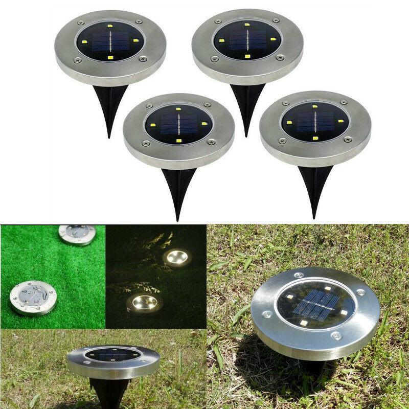 Howell Bell Disk Lights Solar Powered Led Outdoor Lights As Seen On Tv 4 Pack