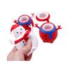 Cartoon Decompression Santa & Snowman Squeeze Cup: Creative Prank Music Toy