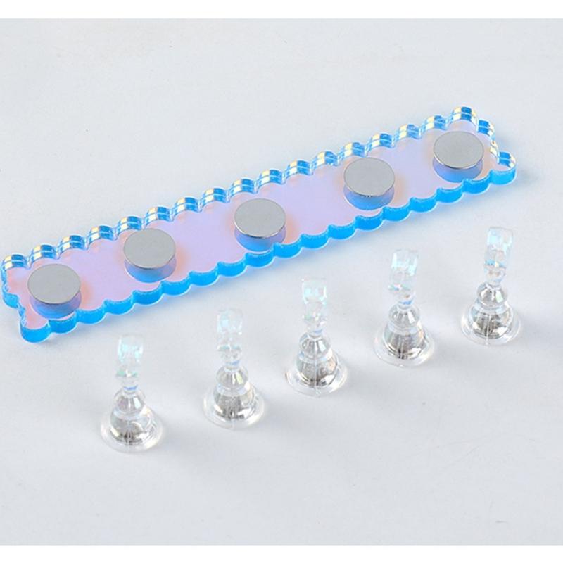 Nails Art Display Stand Magnetic Nail Tips Practice Holder Nail Stand Nail Holder Nail Tips Holder for Painting Nails