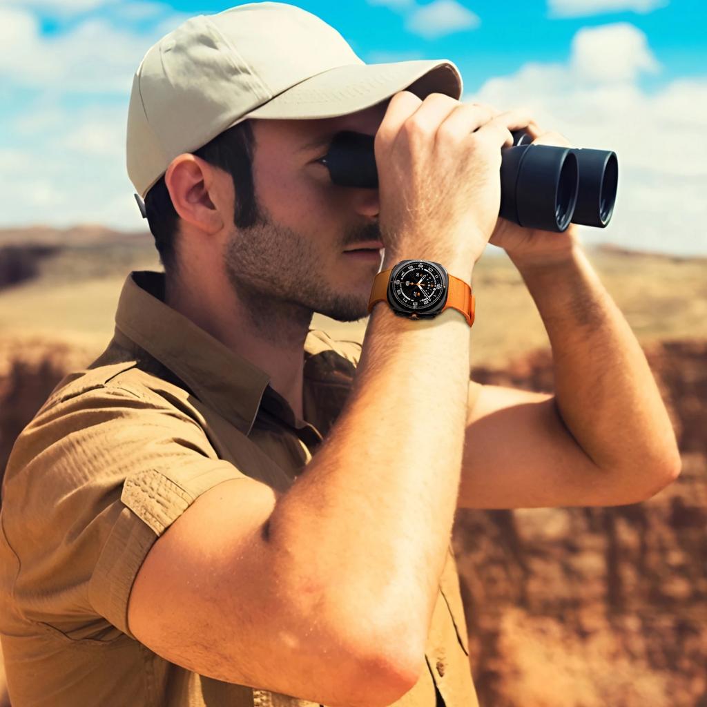 Offizielles Silikon+Nylon-Armband für Samsung Galaxy Watch Ultra Armband 47mm Funktionelles Sportarmband Armband Galaxy Watch 7 Ultra 47 mm