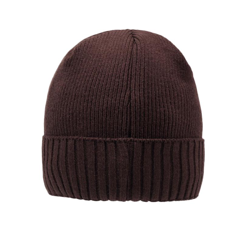 Winter Knitted Hat Men Warm Coldproof Wool Hat Cycling Fleece Thick Cotton Hat