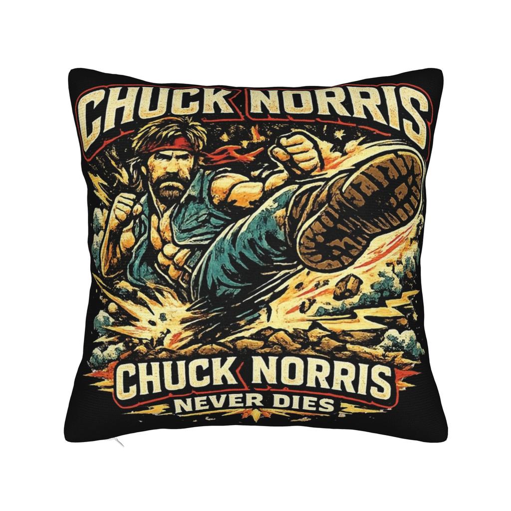Decorative Pillowcase Rip Chuck Norris Never Dies Stuff Bed Pillow Case Cover Square Style Multiple Sizes