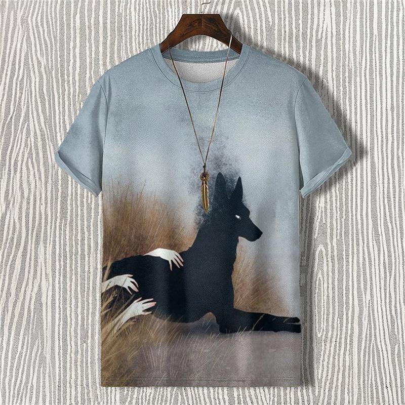 Summer Demon Antlers 3D Print T-Shirts Streetwear Men FashionCasual Oversized O-Neck Short Sleeved T Shirt Tees Tops Clothing