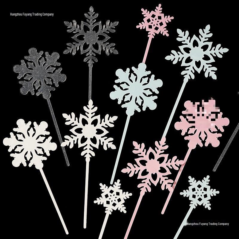 Frozen Christmas Snowflake Acrylic Cake Decoration Insert