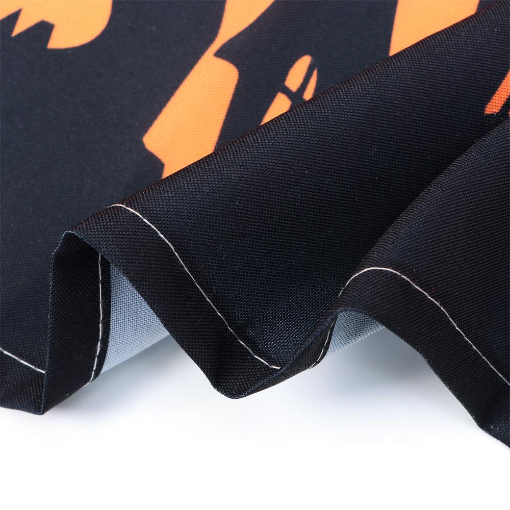 Gedruckte Halloween-Tischdecke Rechteckig 55×71 Zoll Knitterfrei Tischdecke Wasserdicht Polyester Spinnennetz Kürbis Tischdecke