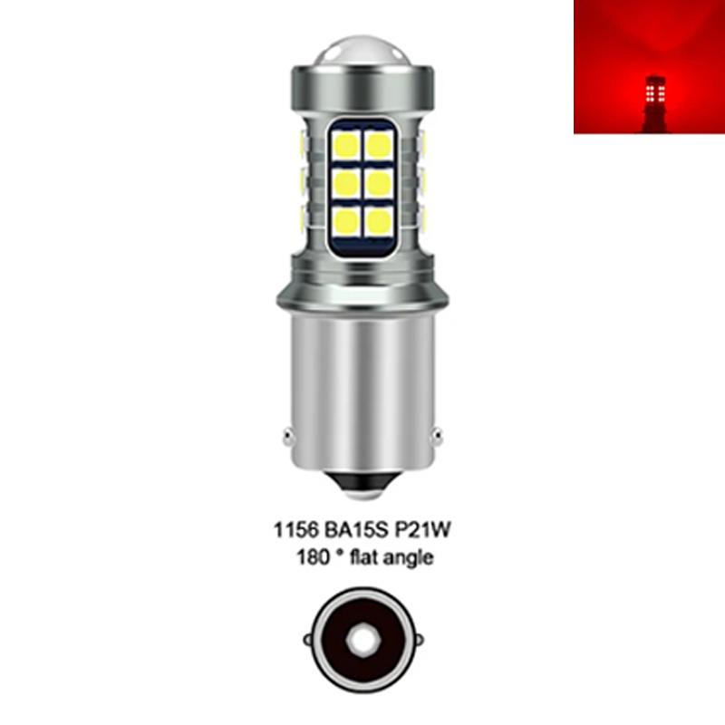 

SEAMETAL 1156 1157 3030 27 SMD светодиодная лампа P21W BA15S P21/5W 12 В, белая для указателя поворота, лампа заднего хода 1156 красный