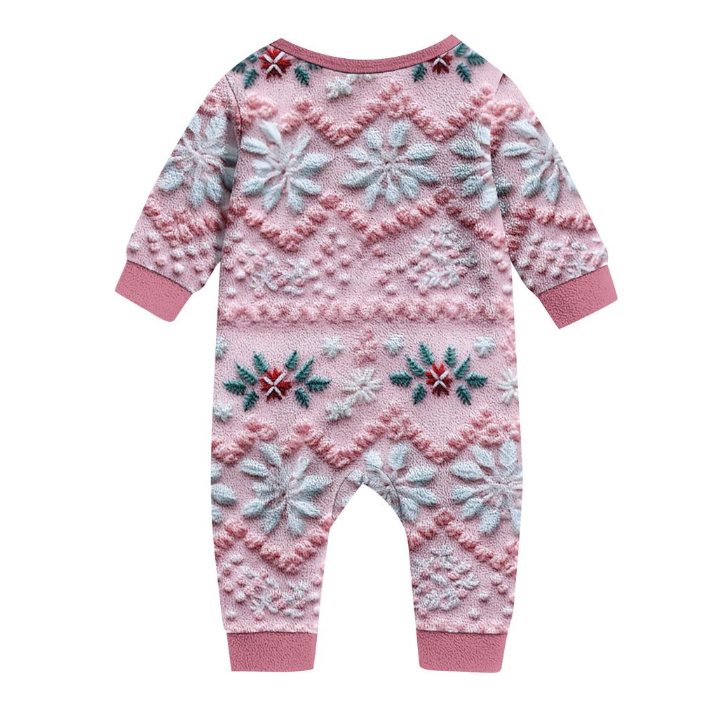 Matching Family Christmas Print Flannel Homewear Set Long-Sleeve Top And Pants