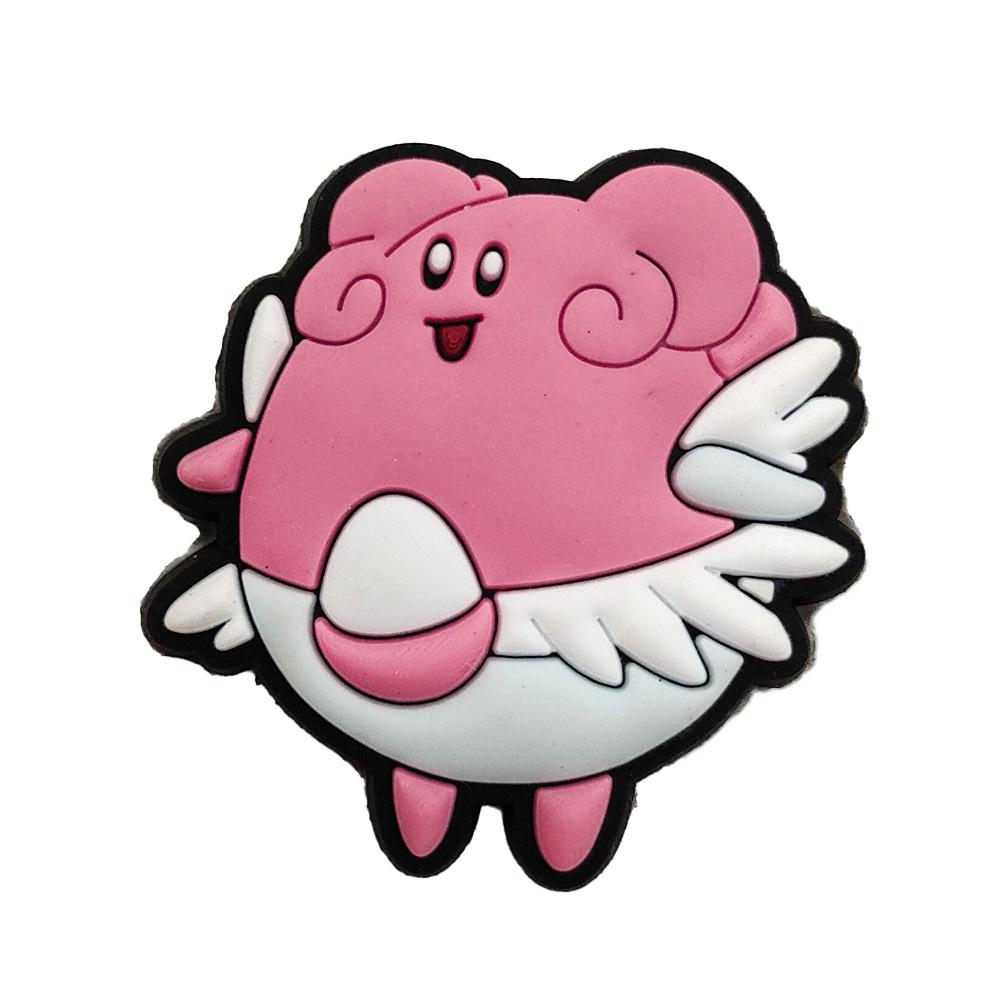 Cartoon Pokemon Pikachu Clogs mit Blumenschnallen - Weiche Gummi-Schuhaccessoires