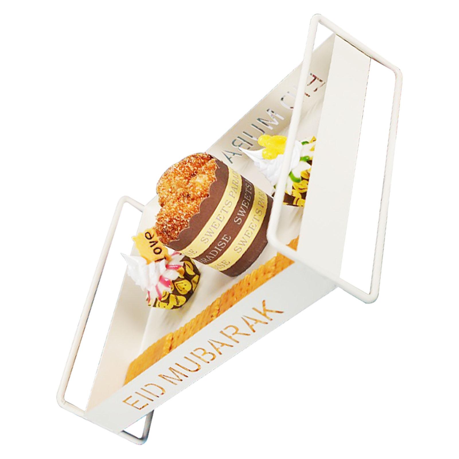 Белый поднос для сервировки в винтажном стиле с двойной ручкой — фото 4