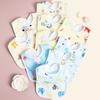 Random 4/6/8/10PCS Baby Bibs Cotton Waterproof Bib Children Feeding Clothes Protection Kids Toddler Scarf for Newborns Boys Girl
