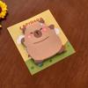 4 Pcs/Bag Durable N Times Sticky Notes Kawaii Message Paper Capybara Memo Pad  Students
