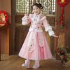 Vinter-Hanfu-klänning för flickor - Liten festlig outfit i kinesisk stil