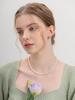Cerabonito Ceramic Round Marbled Earrings (Bp)