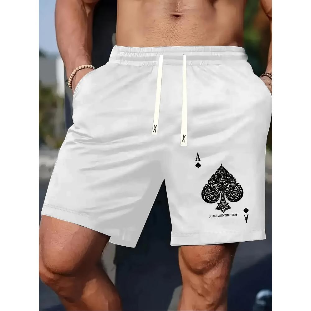 Edgy Boyfriend Style Summer Printed Shorts Men's Loose Straight-Leg Sports Five-Point Versatile Casual Mid Pants