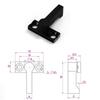Push Type Locking Pin Zinc Alloy Door Transmission Accessories Durable Rotary Limiter  For Door
