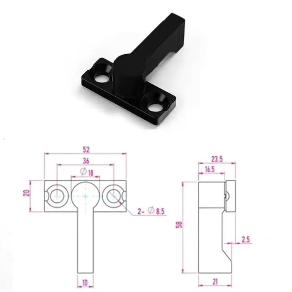 Push Type Locking Pin Zinc Alloy Door Transmission Accessories Durable Rotary Limiter  For Door