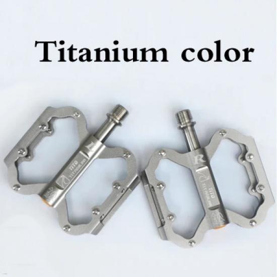 TiTo Titanium Ultralight Pedal Bicycle Pedal Titanium Alloy Axis Bike Pedals  MTB Cycling Titanium Bike 1 Pair Titanium Pedal