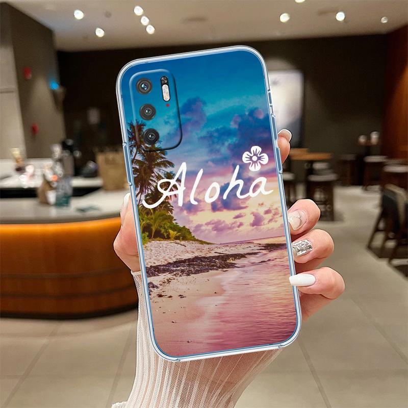 

NH8 Beach Aloha Tree Summer Transparent Phone Case for Motorola Moto Edge 20 30 40 50 S30 Fusion Ultra Pro Neo Lite + G200 G23 Motorola Edge 20 Lite