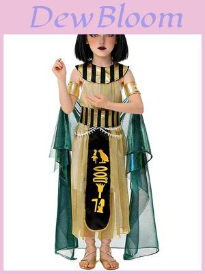 Halloween Childrens Egyptian Pharaoh Cosplay Costume For Stage Performance Kids Girls