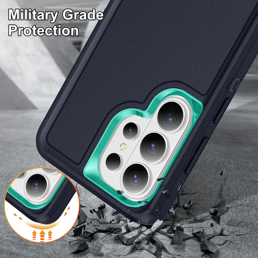 Luxury Three Layer Case for Samsung Galaxy S26 Ultra S25 FE S24 Plus S22 S23 Ultra A17 5G A56 A36 A16 A15 A14 A54 Armor Cover