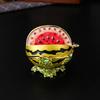 Enamel watermelon jewelry box Simulation watermelon ornament jewelry storage Flip dust ring stud earrings jewelry box Household