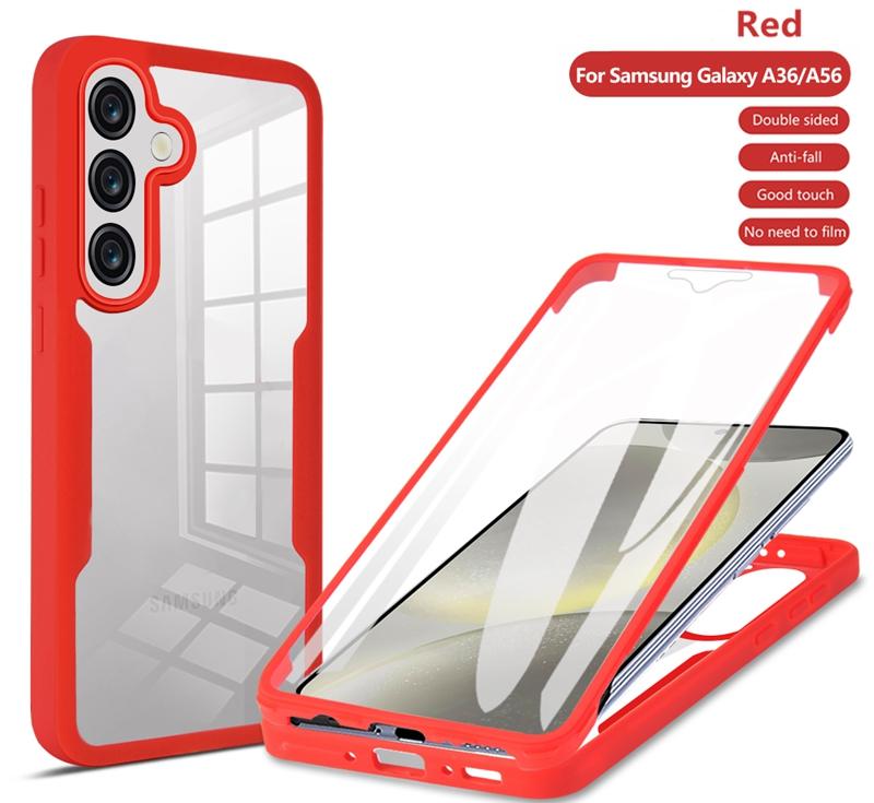 For Samsung Galaxy A56 5G Case 360 Full Body Screen Protector Transparent Cases For Galaxy A56 Shockproof Phone Cover
