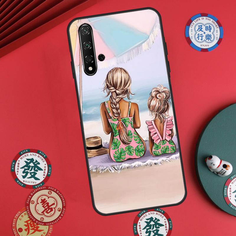 Super Mom Baby Girl Son Daughter For Huawei Nova 11i 8i 12i 12s 9 10 SE Y60 Y70 Y90 Y72 Y73 Y61 Y91 P60 Pro P30 P40 Lite Case