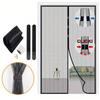 Magnetic Screen Door Curtain Anti Mosquito Insect Fly Bug Polyester Soft Door Curtain Easy Installation Auto-Close Door Mesh