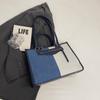 Denim Umhängetasche Damen Color Block Tragetasche Einkaufstasche
