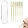 HAUUFENN Nostrils Hair Cutter Nose Hair Trimmer Double-Sided Blade Safe Painless 6-Piece Portable Set Unisex with Storage Case