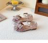 2026 New Rhinestone Bow Princess Leather Sandals for Girls