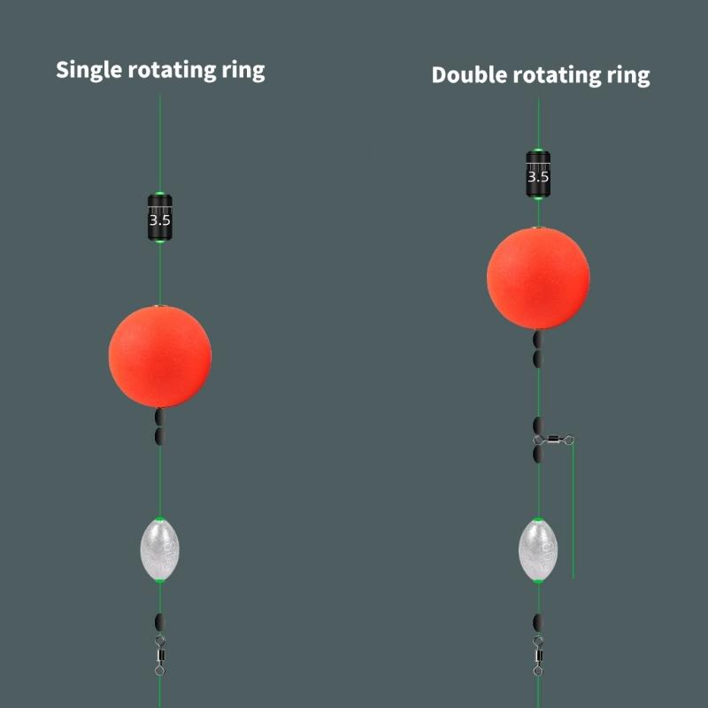 60Pcs/set Round Shape Fishing Bobbers, Large Mixed Color Plastic Float Fly Fishing Float Outdoor Fishing Bobber Tackle