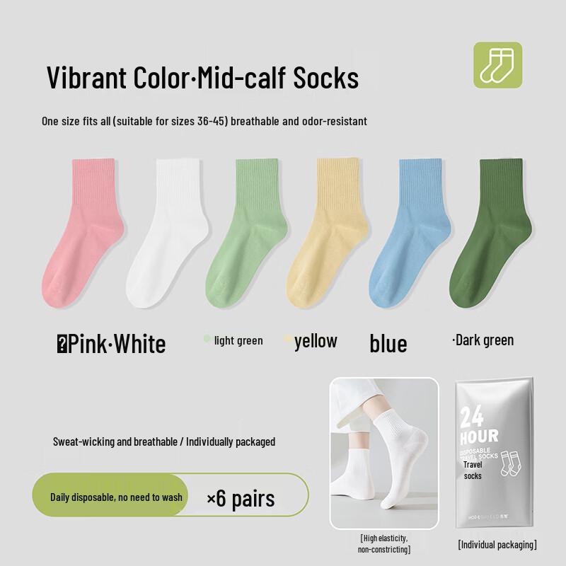 Damen Einweg Baumwollsocken für Reisen