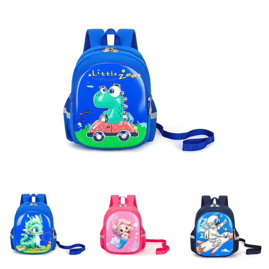 Adorable Cartoon Hard Shell Backpack For Kids With Playful Designs In Blue And Pink