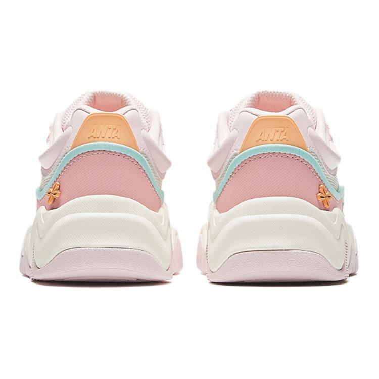 Anta Comfortable Versatile Non-Slip Wear-Resistant Low-Top Kids Skate Shoes Kids Sneakers Pink 322438009-4