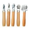 Heavy Duty Car Muffler Roller Installation Tool With Wooden Handle And Alloy Steel Construction For Professional Mechanics