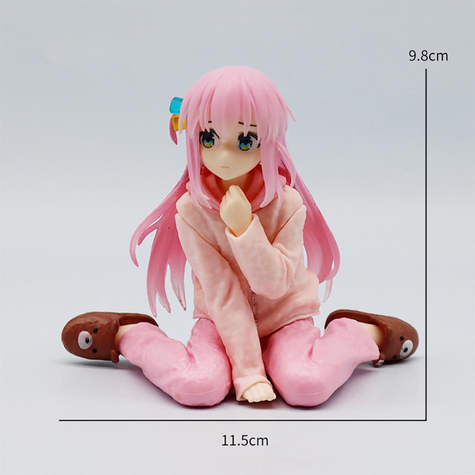 10cm Anime Bocchi The Rock Animated Version Coreful Doll Gotoh Hitori Loungewear Model Toy Gift Action Figure PVC Poseable Articulated Scale Detailed