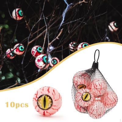 10 Stück Halloween Augäpfel Simulation Dekor Partyzubehör Neuheit Heimgeschenke Foto Requisite Zubehör