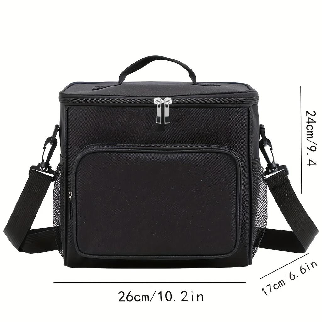 Large Insulated Reusable Lunch Bag With Adjustable Shoulder Strap Portable Thermal Food Tote For Women Men Work Picnic Travel