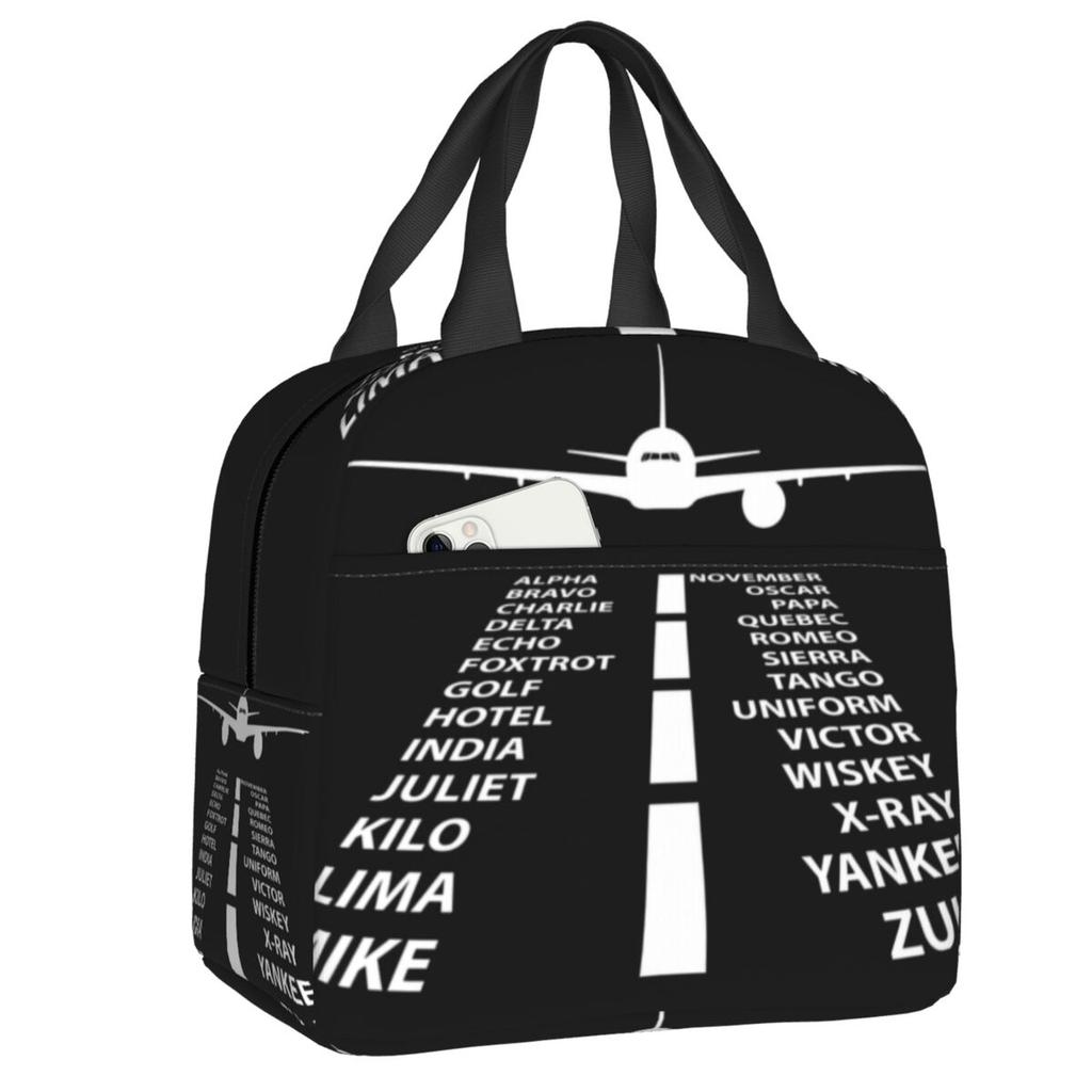 Custom Keep Calm And Trust The Pilot Insulated Lunch Bag for Women Portable Aviation Airplane Thermal Cooler Lunch Tote