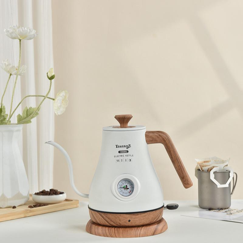 Luxury Gooseneck Electric Pour-Over Coffee Pot with Temperature Control